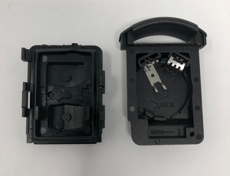 CARCASA MANDO CORSA C/MERIVA/COMBO FIJO 2 BOTONES - TIPO ORIGINAL CON SOPORTE PILA 