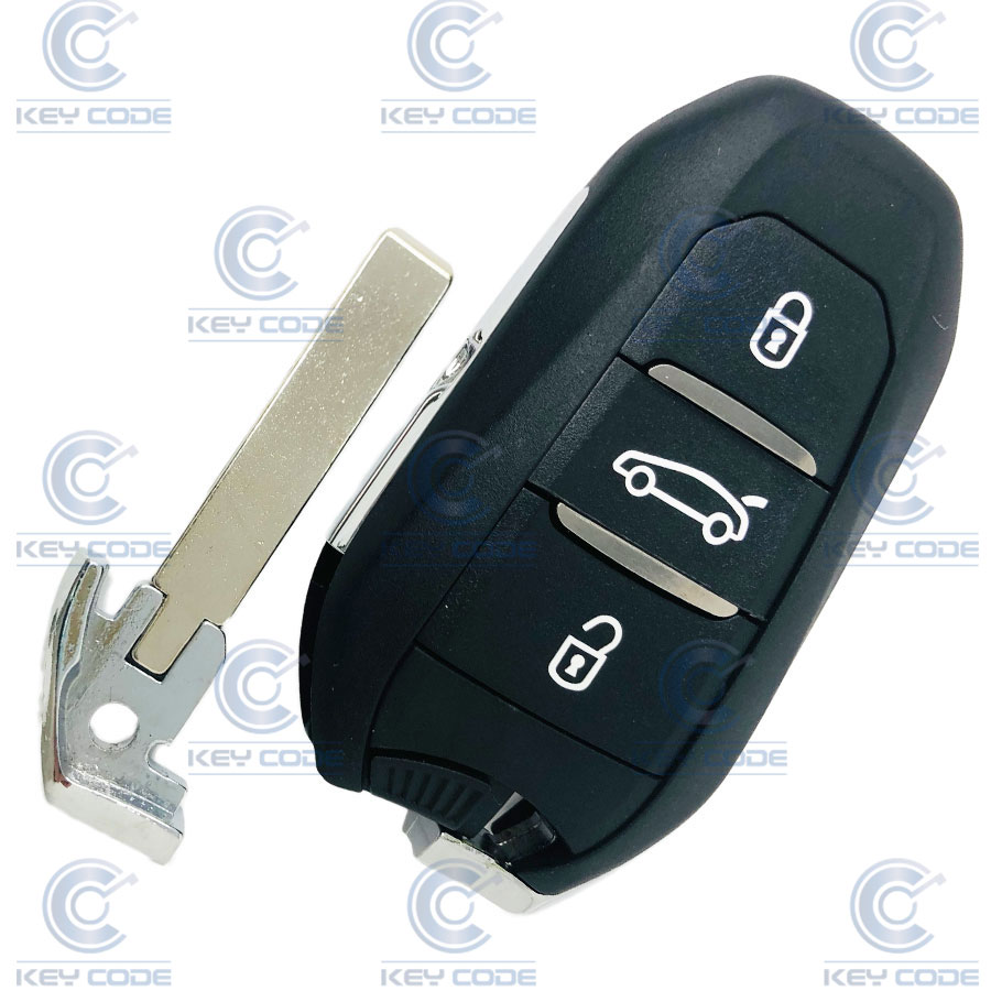 MANDO SMARTKEY PSA 308 Y 508 DE 3 BOTONES (98124195ZD, 6490SK) PCF7953 HITAG 2 ID46 433 mhz FSK