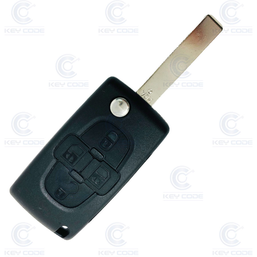 MANDO PSA 807 PLEGABLE 4 BOTONES HU83 PUERTAS ELECTRICAS (649090)  PCF7941 ID46 433 mhz ASK AFTER MARKET