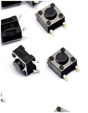 PULSADOR 4 PATILLAS GARAJE (10 UNIDADES) 6x6x4,3 mm 