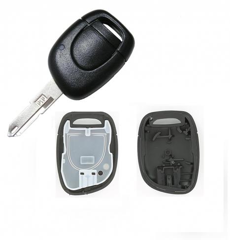 CARCASA MANDO FIJO CLIO II/KANGOO II 1 BOTON CON PILA EN CARCASA 