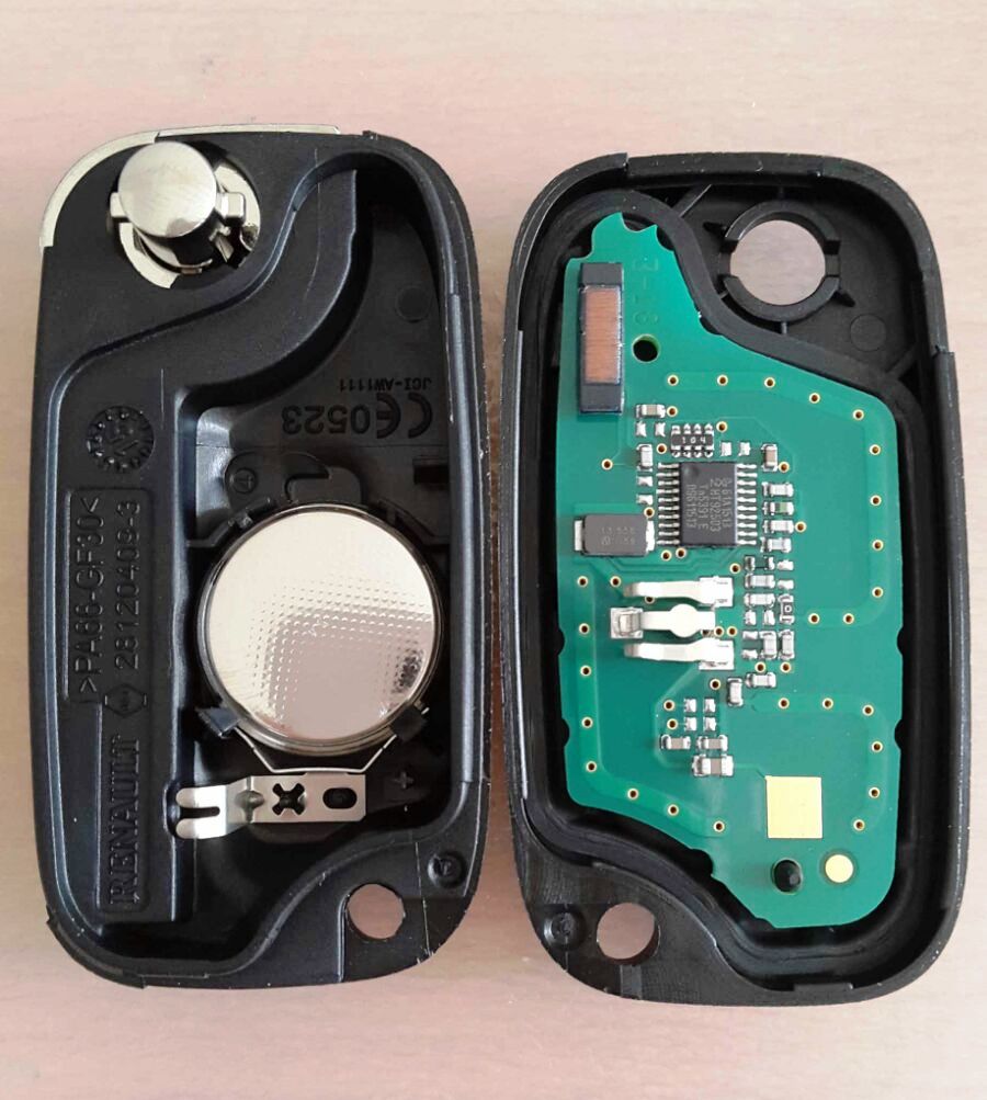 MANDO RNLT CLIO III/TWINGO/KANGOO/MODUS/ PLEGABLE 2 BOTONES VA2 PCF7947 433 Mhz ASK