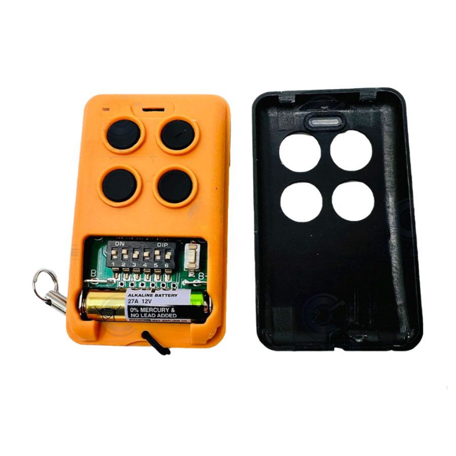 MANDO DE GARAJE CONFIGURABLE COMO MANDO ORIGINAL CON SISTEMA DIP SWITCH - MULTIFRECUENCIA y 4 BOTONES (COPIA AUTOMÁTICA) 