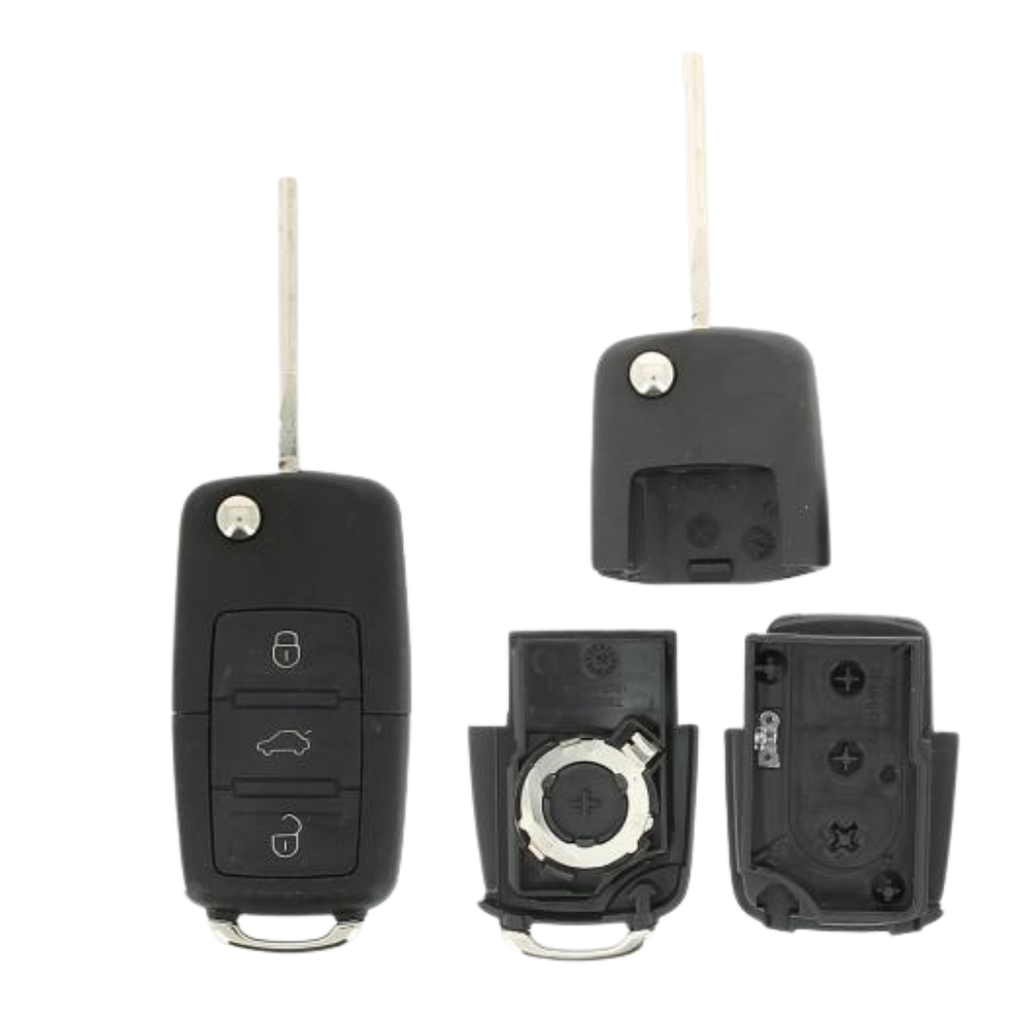 CARCASA MANDO VAG CUADRADO DE 3 BOTONES CON ENCASTRE HU66 INCLUIDO 