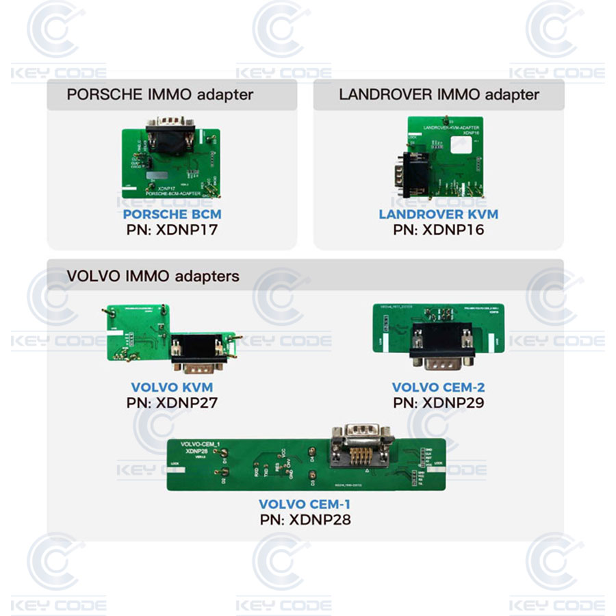 KIT DE ADAPTADORES PARA PROGRAMACIÓN DE BMW, PORSCHE, LAND ROVER, HYUNDIA, HONDA SIN DESOLDAR PARA MINI PROG Y KEY TOOL PLUS (XDNPP0) 