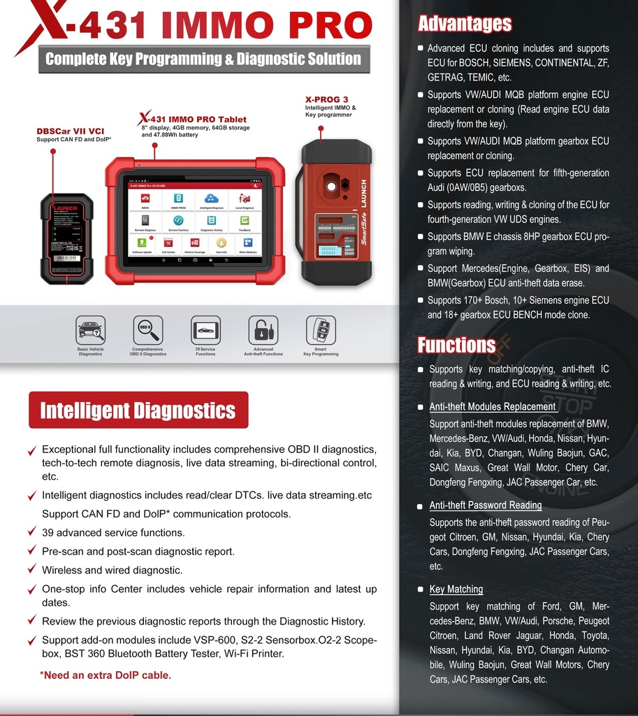 EQUIPO DE DIAGNOSTICO MULTIMARCA LAUNCH IMMO PRO V. EUROPE