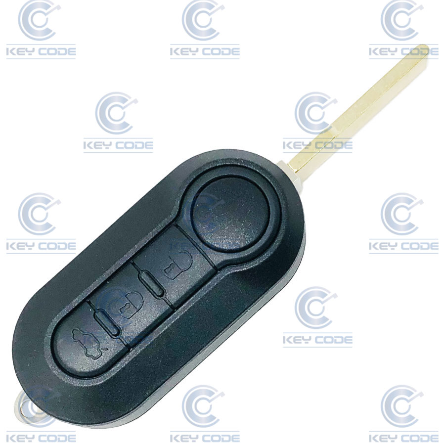 CARCASA MANDO PLEGABLE OVALADO DE 3 BOTONES FIAT (BOTONES COCHE)