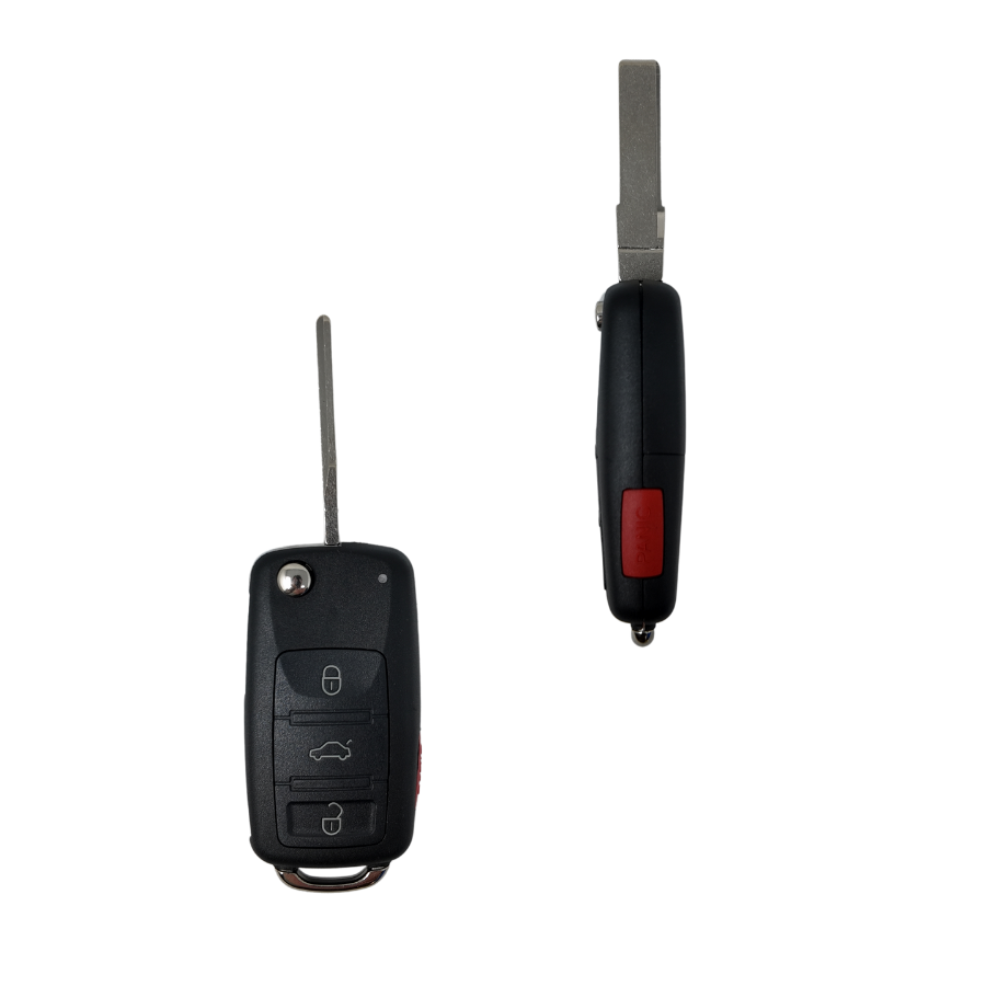 MANDO PLEGABLE 3+1 BOTONES AUDI A8 (2003-2011) PCF7942 433 mhz (4E0837220H) - AFTERMARKET