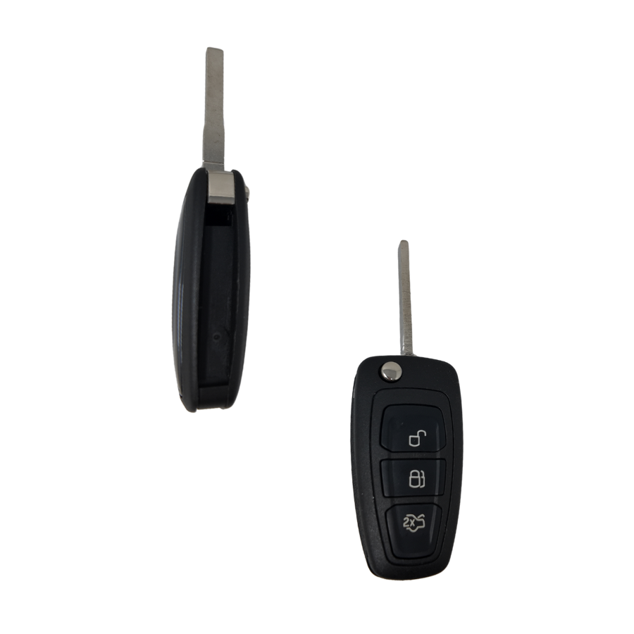 FORD TEAR-SHAPED 3 BUTTONS FLIP REMOTE CASE HU101 - PREMIUM QUALITY
