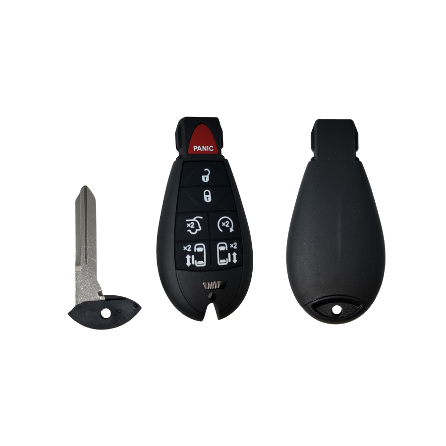 MANDO FOBIK KEYLESS DE 6+1 BOTONES CHRYSLER JEEP, DODGE PCF7953  / HITAG 2 / 46 CHIP 433 MHZ ASK