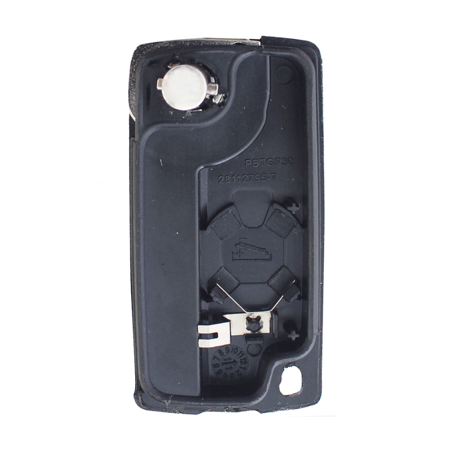 CARCASA MANDO PSA 307, 207 PLEGABLE 2 BOTONES HU83 SIN LOGO PILA EN CARCASA- CALIDAD PREMIUM