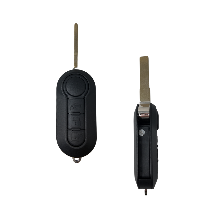 MANDO PLEGABLE FIAT DE 3 BOTONES PARA DELPHI PUNTO EVO, DOBLO, PUNTO, 500, FIORINO, QUBO, GRANDE PUNTO, PCF7946 ID46 433 Mhz ASK