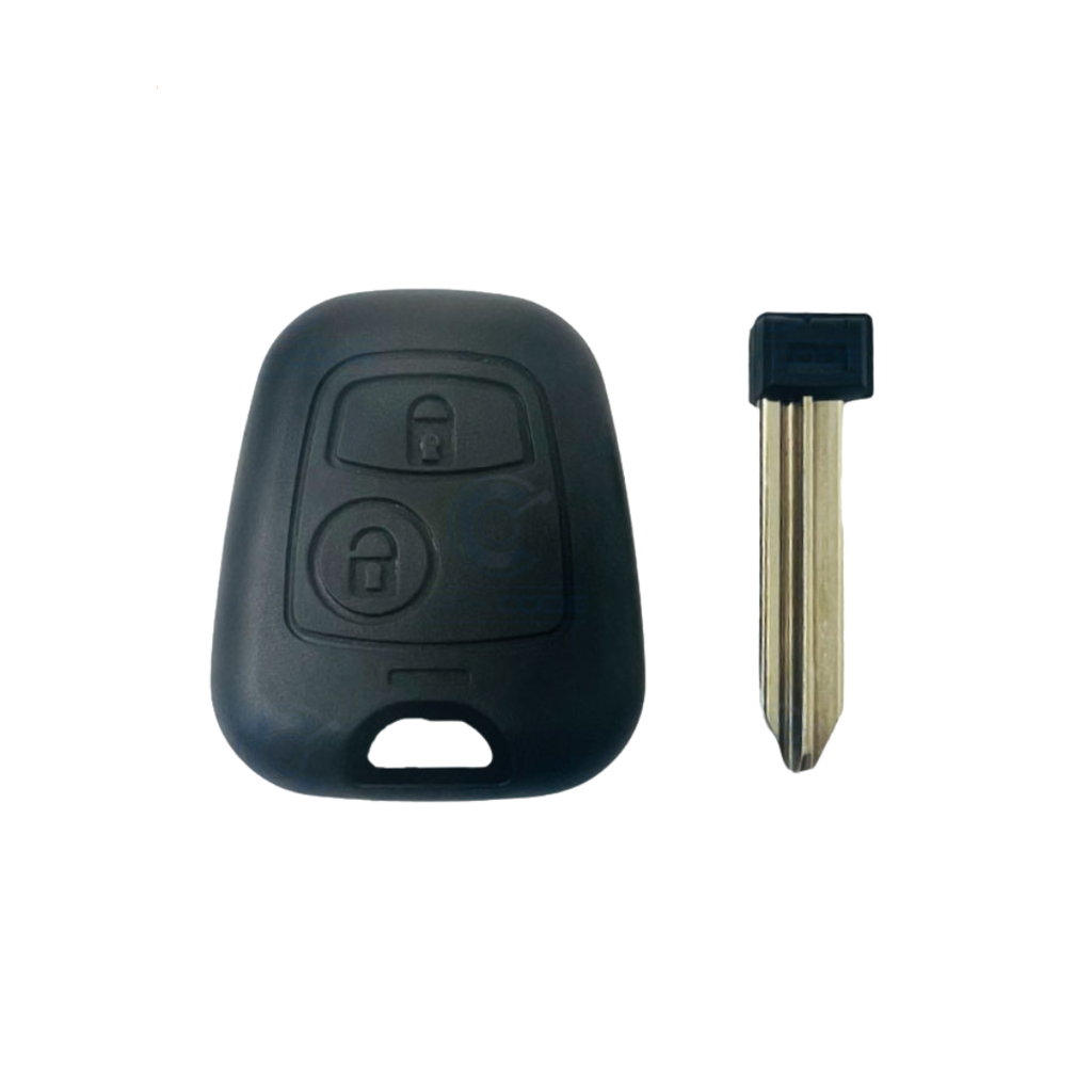 CARCASA MANDO PSA PARTNER, BERLINGO, XSARA FIJO 2 BOTONES CON ESPADÍN SX9  