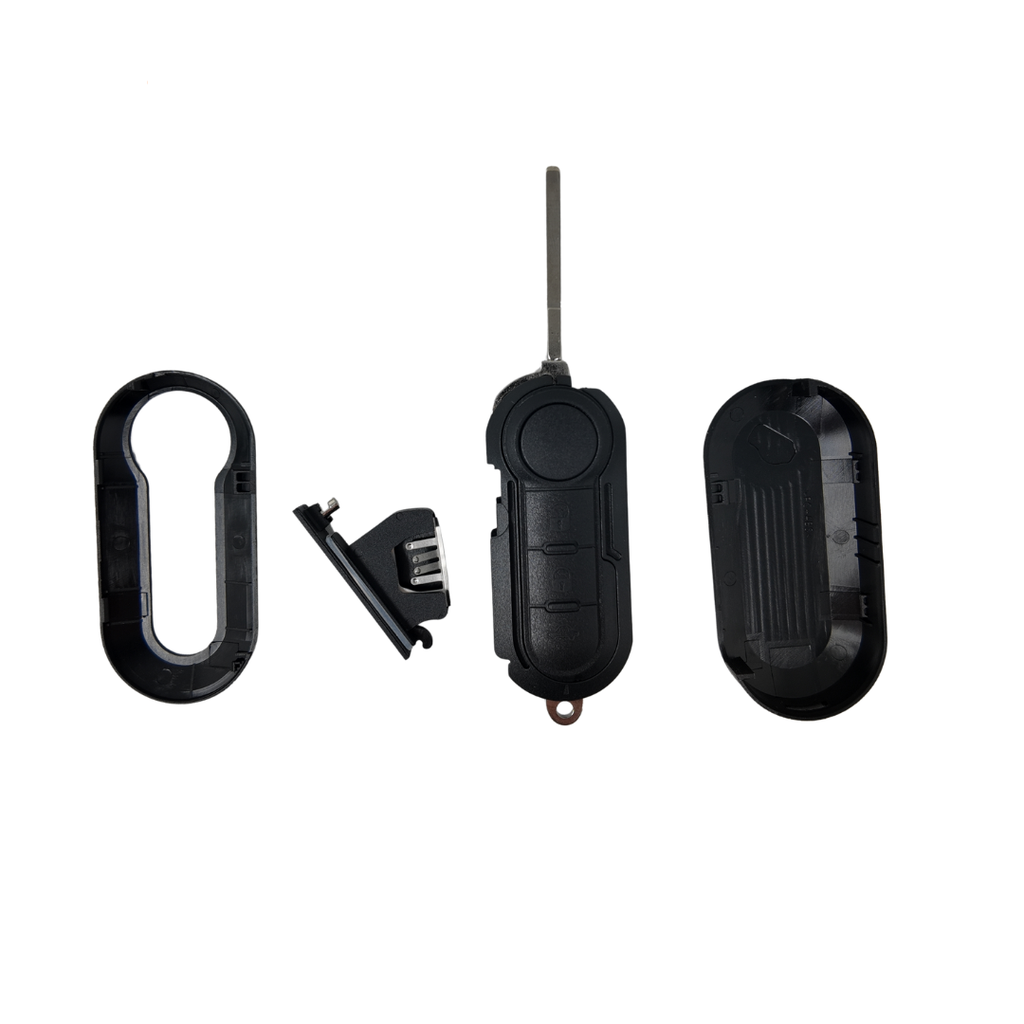 CARCASA MANDO PLEGABLE OVALADO DE 3 BOTONES FIAT (BOTONES COCHE)