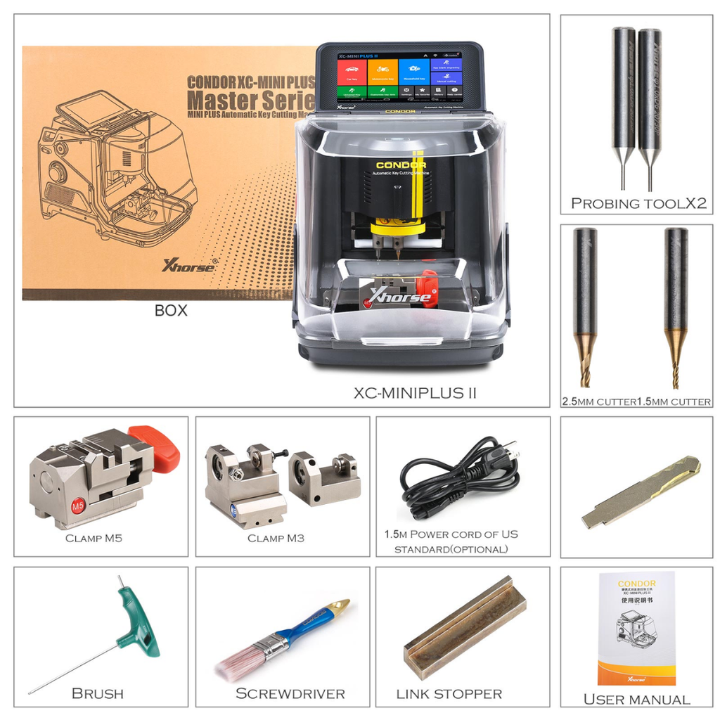 MÁQUINA DE CORTE DE LLAVES ELECTRÓNICA MINI-CONDOR PLUS II + MORDAZA M5 & M3 