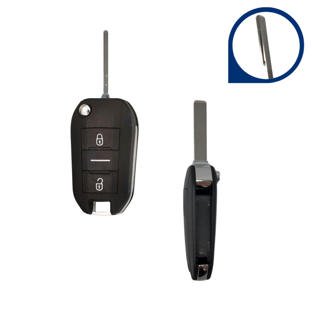 MANDO PLEGABLE PSA 3 BOTONES PARA 308, 3008 NCF2960 HITAG AES 4A 433 MHZ FSK 
