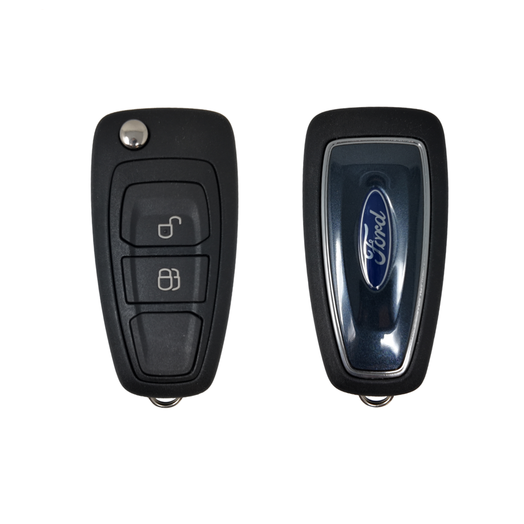 MANDO PLEGABLE DE 2 BOTONES CON FORMA DE LAGRIMA DE FORD RANGER (5WK50165, 1734092, 1814078, 1919604) ID63 SIN ESPADIN 433 mhz FSK - ORIGINAL 