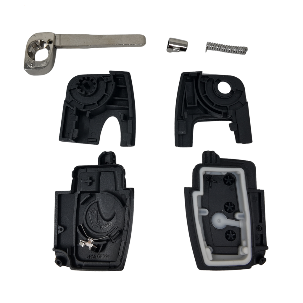 CARCASA MANDO COMPLETO PLEGABLE 3 BOTONES FOCUS CON ESPADIN HU101  