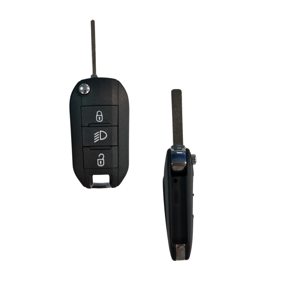 CARCASA MANDO PLEGABLE PEUGEOT, CITROEN, OPEL, FIAT Y TOYOTA (PARA CHIP ID4A) VA2 LUZ