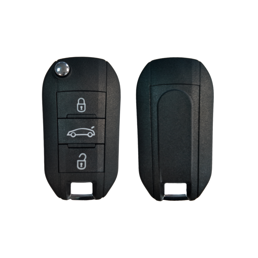 CARCASA MANDO PLEGABLE PEUGEOT, CITROEN, OPEL, FIAT Y TOYOTA (PARA CHIP ID4A) HU83 MALETERO 