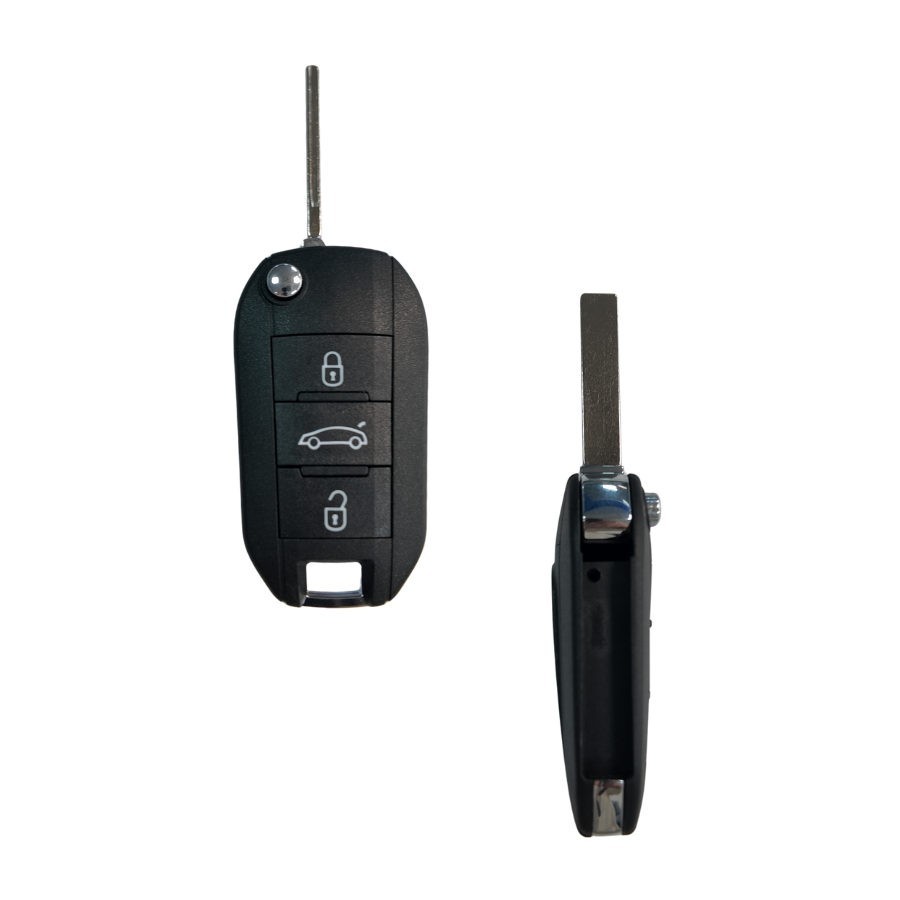 CARCASA MANDO PLEGABLE PEUGEOT, CITROEN, OPEL, FIAT Y TOYOTA (PARA CHIP ID4A) HU83 MALETERO 