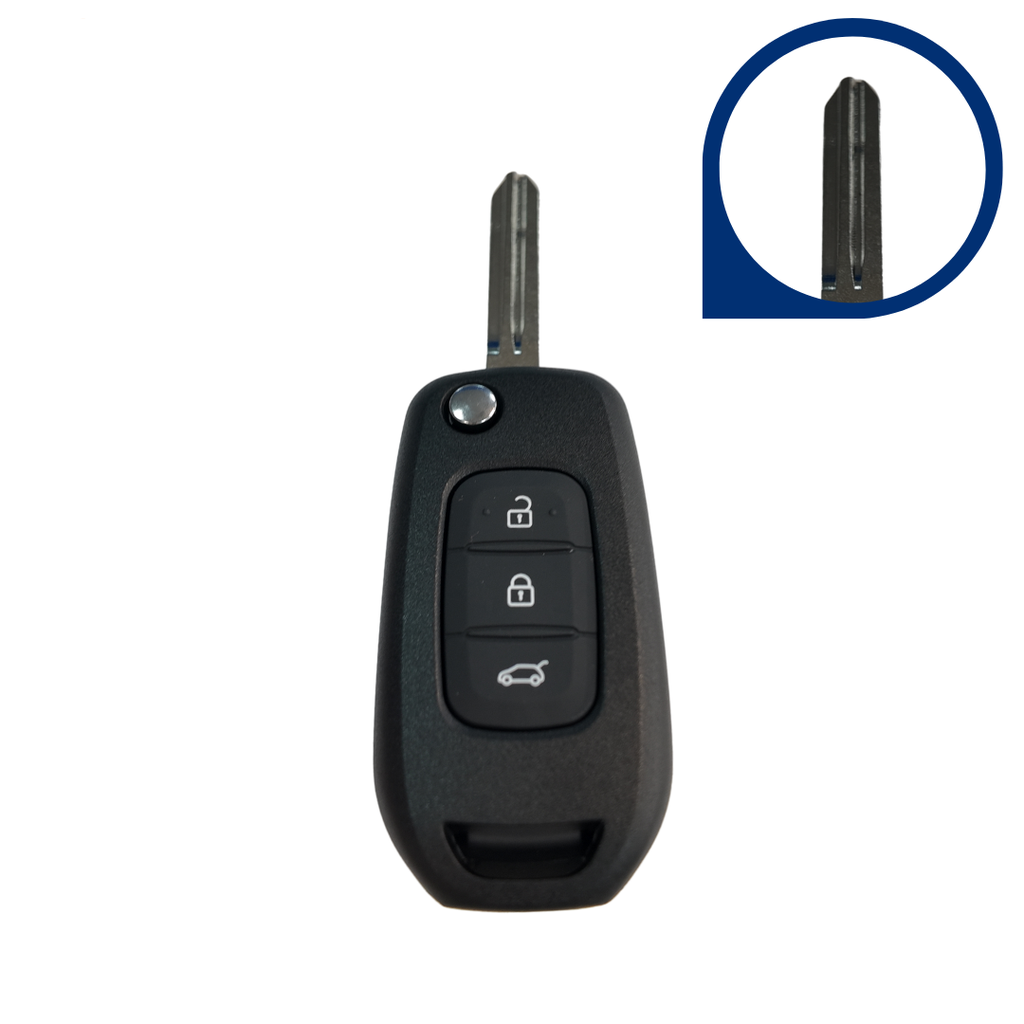 CARCASA MANDO PLEGABLE RENAULT 3 BOTONES NSN14