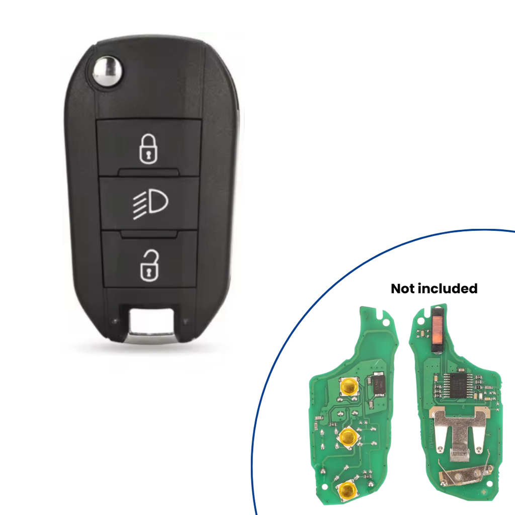 CARCASA MANDO PLEGABLE 3 BOTONES PARA PSA C3 VA2 