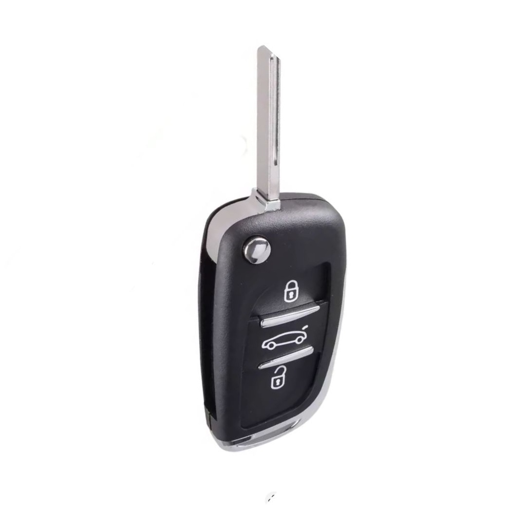 CARCASA PSA DE MANDO PLEGABLE 3 BOTONES HU83 (PILA EN CARCASA)