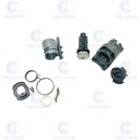 CERRADURA DE PUERTA DELANTERA IZQUIERDA DESARMADA VW CADDY, TRANSPORTER HU66 (107837167GK, 7H0898167) SIN LÁMINAS - ORIGINAL - 