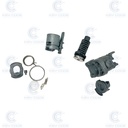 CERRADURA DE PUERTA DELANTERA IZQUIERDA DESARMADA VW CADDY, TRANSPORTER HU66 (107837167GK, 7H0898167) SIN LÁMINAS - ORIGINAL - 