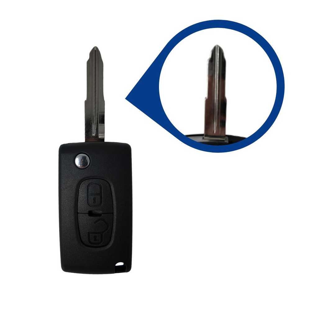 CARCASA DE MANDO PLEGABLE DE 2 BOTONES DE PSA C-CROSSER Y 4007 MIT11 