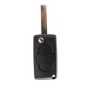 CARCASA MANDO PSA 1007 PLEGABLE 4 BOTONES HU83 PILA EN CIRCUITO SIN LOGO - CALIDAD PREMIUM