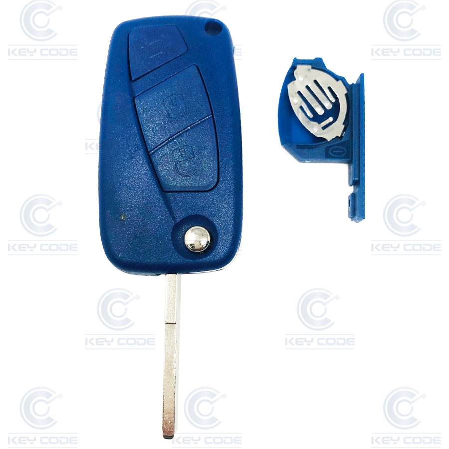 CARCASA AZUL FIAT 3 BOTONES PLEGABLE REGATA SIP22 (PORTAPILAS LATERAL) - AZUL