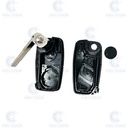 CARCASA FIAT PLEGABLE DE 3 BOTONES NEGRA (PORTAPILAS TRASERO)