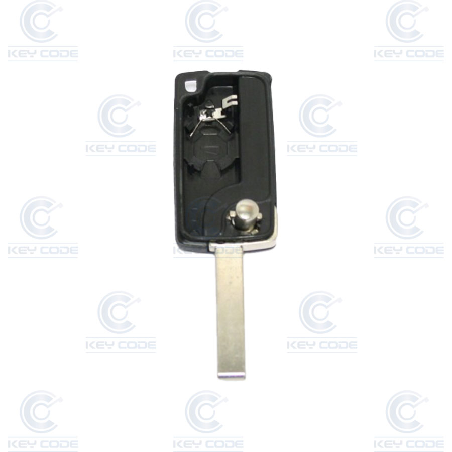 CARCASA MANDO PSA 307, 207 PLEGABLE 2 BOTONES HU83 SIN LOGO PILA EN CARCASA- CALIDAD PREMIUM