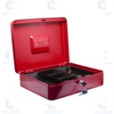 COFRE METALICO  PORTATIL 76/4 TECHNOMAX 9 x 30 x 24cm - ROJO 
