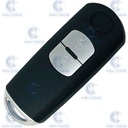 TELECOMMANDE MAZDA 3 (BM) (2013-2016), CX5 (KE) (2012-2017) KEYLESS AVEC 2 BOUTONS (SKE13E02) PCF7953PTT 433 Mhz FSK