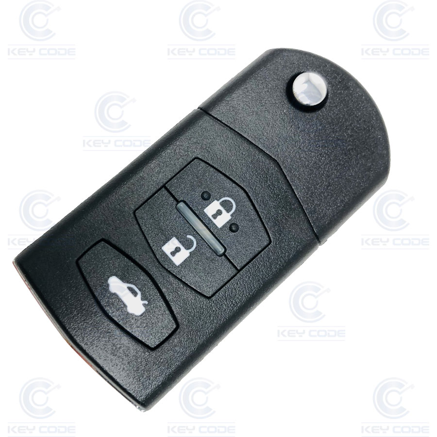 TELECOMMANDE PLIABLE 3 BOUTONS MAZDA 6 AVEC EBAUCHE (GS1F675RYA) ID63 433 Mhz FSK