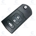 TELECOMMANDE PLIABLE 3 BOUTONS MAZDA 6 AVEC EBAUCHE (GS1F675RYA) ID63 433 Mhz FSK