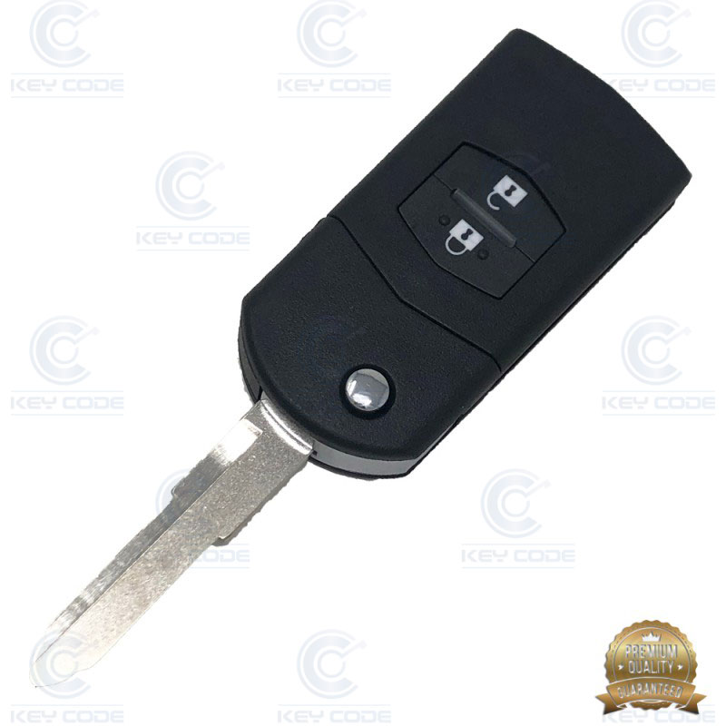COQUE DE TELECOMMANDE PLIABLE MAZDA 2 BOUTONS MAZ24 - QUALITÉ SUPÉRIEURE