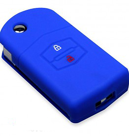 SILICONE CASE FOR 2-BUTTON MAZDA REMOTES - BLUE