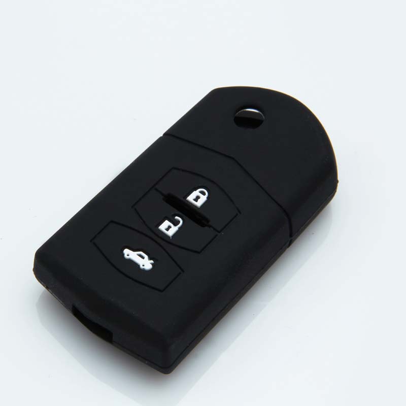SILICONE CASE FOR 3-BUTTON MAZDA REMOTES - BLACK