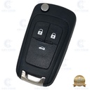 COQUE TELECOMMANDE INSIGNIA/ASTRA J PLIABLE 3 BOUTONS HU100 - QUALITÉ SUPÉRIEURE