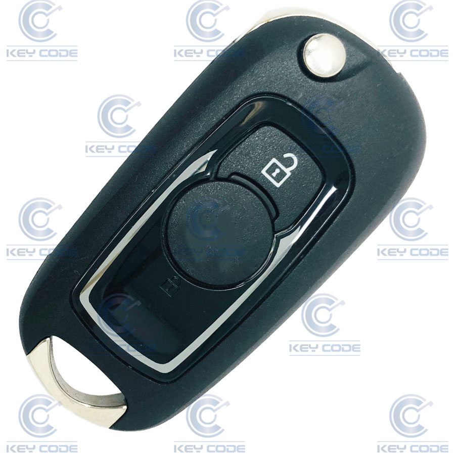TELECOMMANDE PLIABLE AVEC 2 BOUTONS POUR OPEL ASTRA K (15-17) HITAG PRO  ID46 (39061436) 433 Mhz ASK NOIR BRILLANT - ORIGINALE