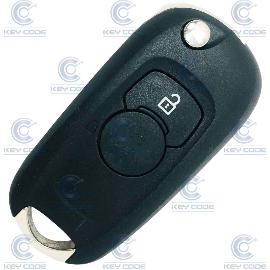 MANDO PLEGABLE DE 2 BOTONES DE OPEL ASTRA K (2015-2017) HITAG PRO ID46 (39061436) 433 Mhz ASK NEGRO MATE - ORIGINAL 