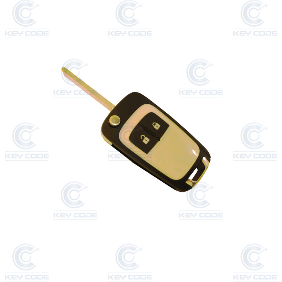 MANDO PLEGABLE DE 2 BOTONES EN COLOR BLANCO PARA OPEL ADAM, CORSA, ASTRA (13574868) ID46 BLANCO 433 mhz - ORIGINAL