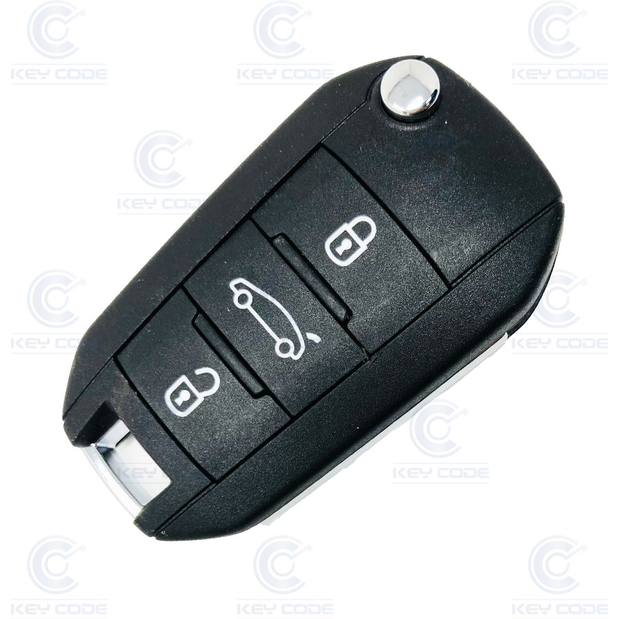 TELECOMMANDE PLIABLE AVEC 3 BOUTONS POUR  OPEL CORSA, CROSSLAND X, GRANDLAND X (3641363,1671770180) HITAG 128 BITS AES ID 4A NCF2960M ORIGINALE 433 mhz