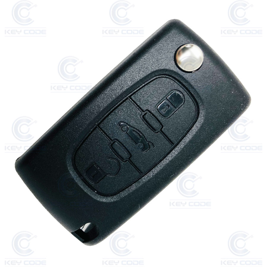 MANDO 407 PLEGABLE 3 BOTONES 2008+ VA2 (6490R5) PCF7941 ID46 BOTON MALETERO 433 Mhz FSK ORIGINAL