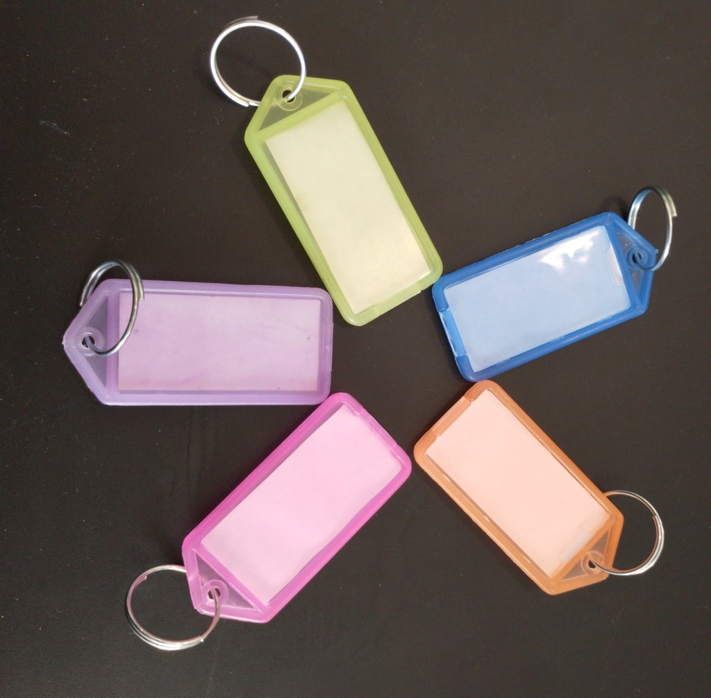 PORTA-ETIQUETAS COLORIDAS (5 CORES) 5 UNIDADES