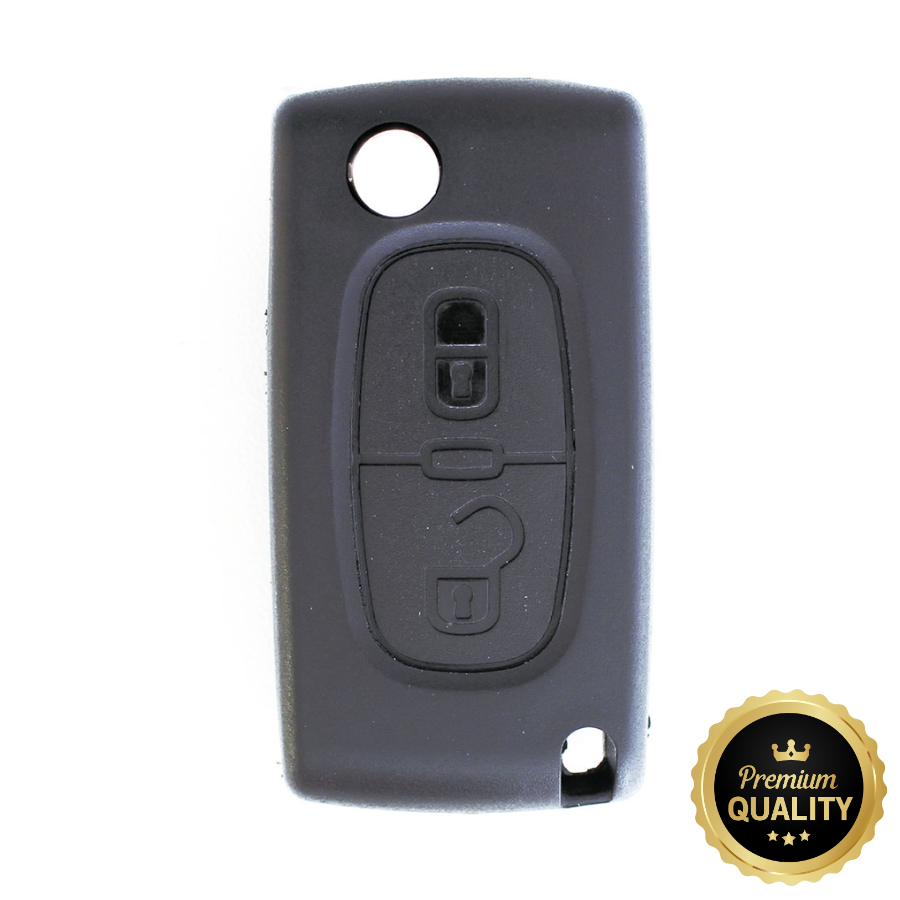 PSA 307 2 BUTTONS REMOTE CASE HU83 (WITHOUT LOGO) BATTERY ON BOARD - PREMIUM QUALITY